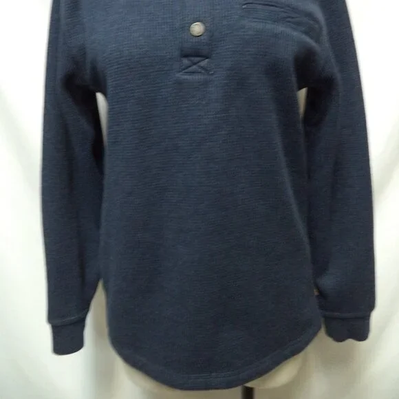 L.L. Bean Katahdin Waffle knit Fleece lined Henley Shirt Top Men Small Sm S - Picture 3 of 16